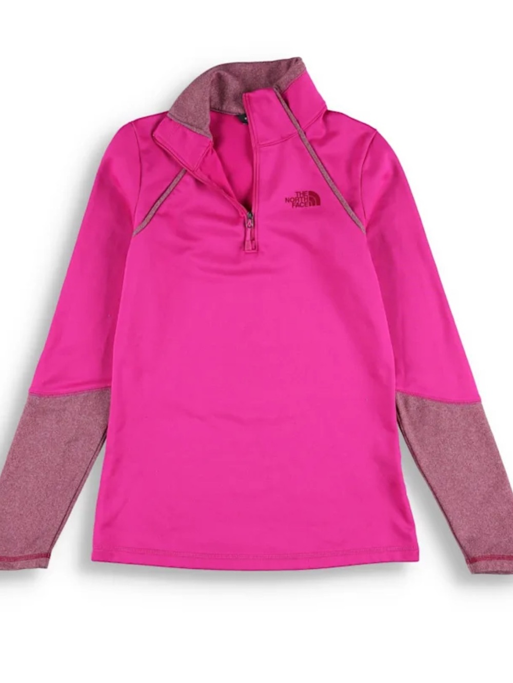 The North Face Jacket Cinder 1/4 Zip Pullover Fleece Top Long Sleeve Pink Medium